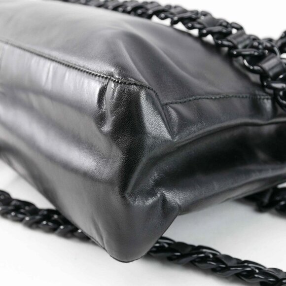 Prada Classic Nappa Chain/Leather Woven Strap Bag - Picture 9 of 16